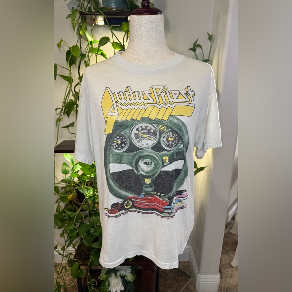 Vintage Authentic Judas Priest Turbo Fuel for Life Tour 1986 Concert Shirt